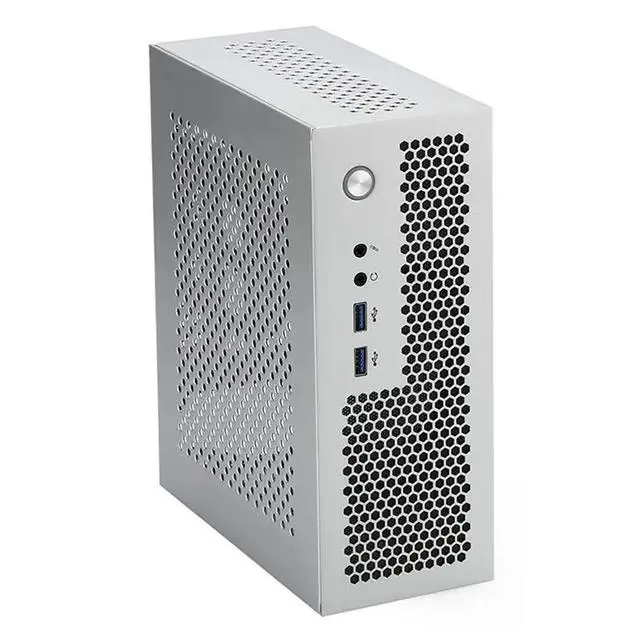 Alt view image 2 of 3 - A09 HTPC Computer Case Mini ITX Gaming PC Chassis Desktop Chassis USB3.0 Computer Case Home Computer Case Silver