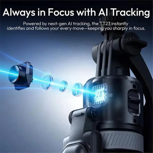 Alt view image 2 of 3 - TT23M Magnetic Auto-Tracking Selfie Stick Tripod Smart Face Tracking Selfie Stick Ground Tripod for Outdoor Travel Vlog