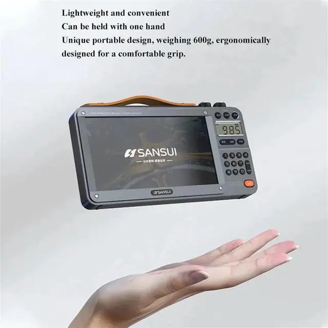 Alt view image 3 of 3 - F51 Retro Video Radio Bluetooth Speaker All Band FM/MW/SW Radio Mp3 Music Player Subwoofer-Gray