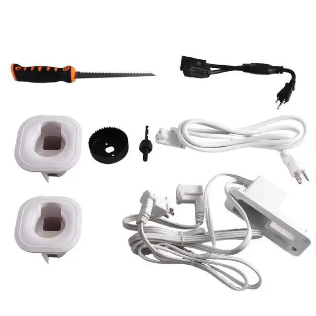 Alt view image 3 of 3 - USB And Typ Type-C Port Cord Hider For Wall Mount For TV In-For Wall Cable Management Kit With Recessed Power Outlet, US Pl