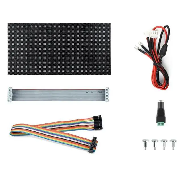 Alt view image 3 of 3 - P4 LED Matrix Panel RGB Full-Color LED Display Module 80x40 Pixels 1/20 Scan HUB75 Interfaces for DIY Screen Billboards