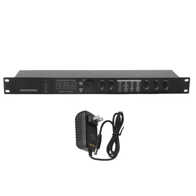 Alt view image 2 of 3 - Professional Digital Reverberation Multi Effect Processor Audio Processor Equalizer US PLUG