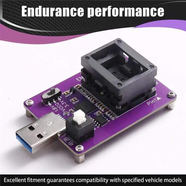 Main image of EMMC Chip Testing, BGA153 Test Socket GL3224 USB 3.0 for EMMC153 Burner Adapter to USB3.0 for Image Reading and Writing