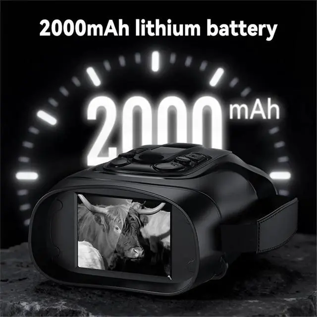 Alt view image 2 of 3 - Night Vision Binoculars Goggles 10X Digital Zoom 5W Infrared Telescope 800M Full Dark Viewing Video Record Telescope