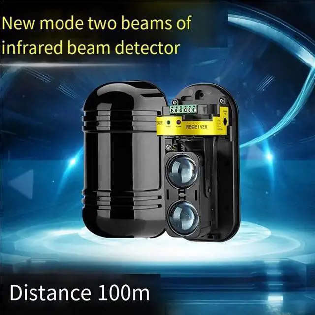 Alt view image 3 of 3 - 4X Rainproof 2 Beams Infrared Sensor Detector Alarm 100M Detect Distance For GSM Home Burglar System