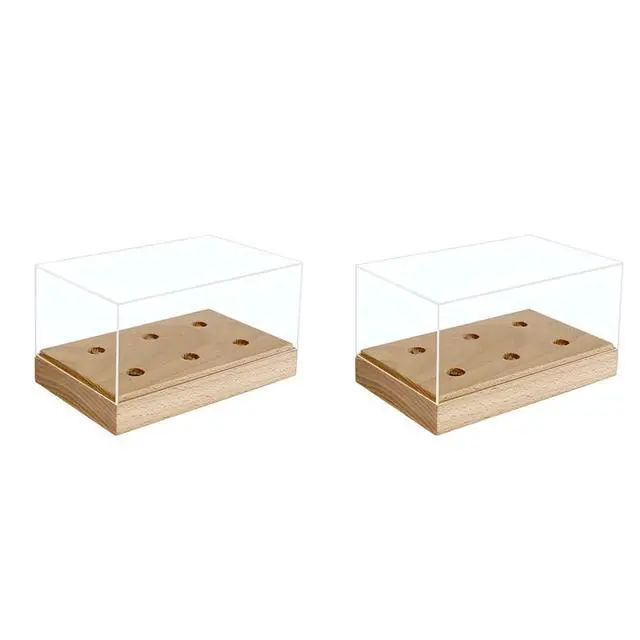 Alt view image 2 of 3 - 2X Vinyl Record Player Cartridge Cover Storage Box Phono Stand Protection Dust Box