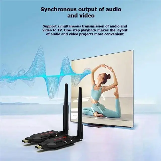 Alt view image 2 of 3 - 1080P -Compatible Video Audio Transmitter Receiver Extender 100M Display TV Stick Extender For TV
