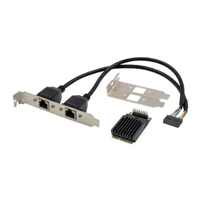 Alt view image 3 of 3 - Mini PCIE to 2 Port RJ45 Gigabit Ethernet Network Card I211-T2 RJ45 Gigabit Server Industrial Control Network Card