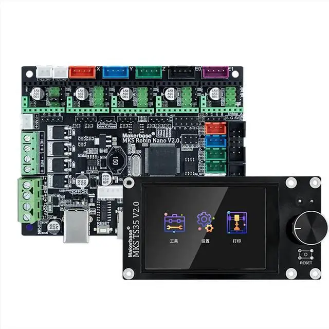 Alt view image 3 of 3 - Robin Nano V2.0 3D Printer Motherboard TS35 V2.0 Touch Screen Display Kit