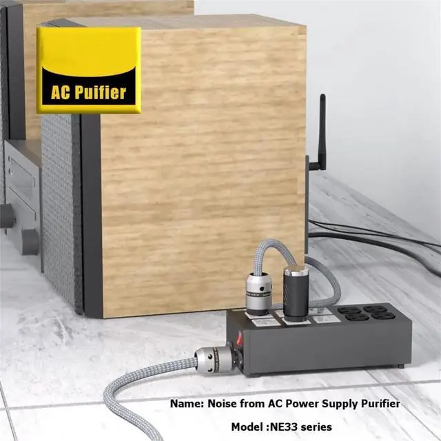 Main image of Hifi Audio Power Filter Power Noise Absorber Anti Thunder Filter Alternating Current Power Filter EU Plug