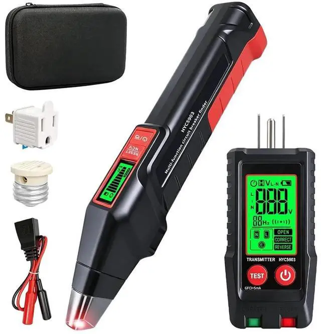 Alt view image 3 of 3 - Circuit Breaker Finder Kit, Circuit Breaker Tester with LCD Display, GFCI Outlet Tester, Circuit Tracing Tool US Plug
