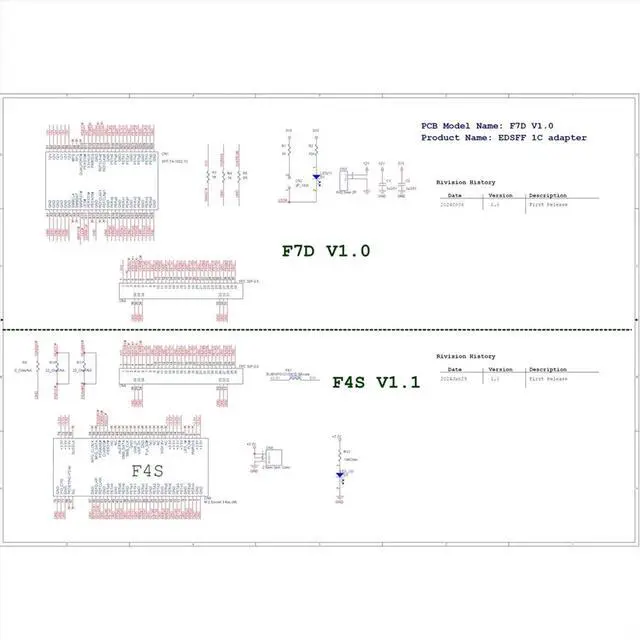 Main image of F47SD M.2 NVMe to E1.S/E3.S SSD Extension Cable PCIE 5.0 X4 E1.S/E3.S (SFF-TA-1002) to NVMe SSD Card Extension Cable