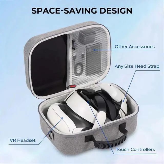 Alt view image 2 of 3 - Travel Accessories Carrying Case for 3 Storage Bag Anti Drop with Strap for Accessories