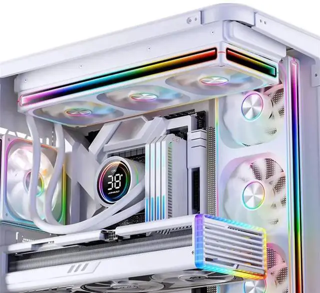 Main image of -360 Case Cooling Fan ARGB 12cm Connected Building Block Fan PWM Silent Chassis Fans Black