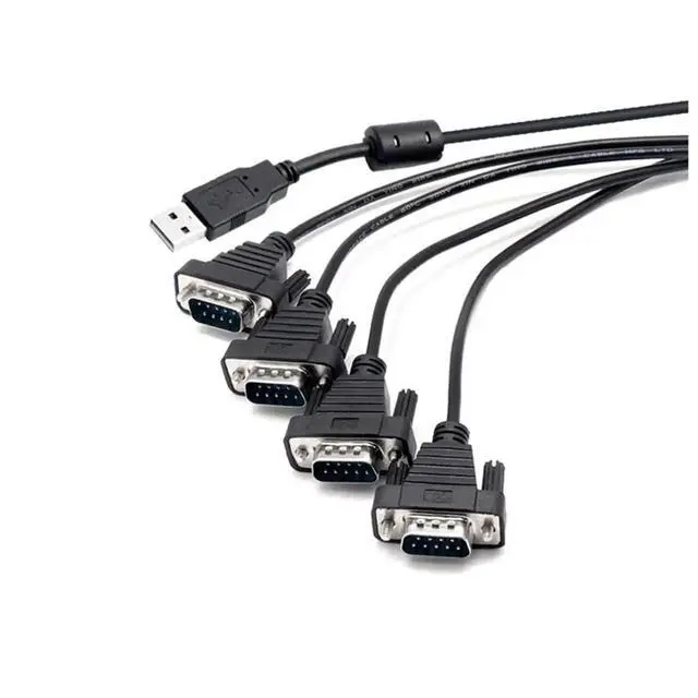 Alt view image 2 of 3 - USB to 4-Port -232 Converter (for Chip) USB V2.0 to DB9 RS232 Serial Cable Adapter