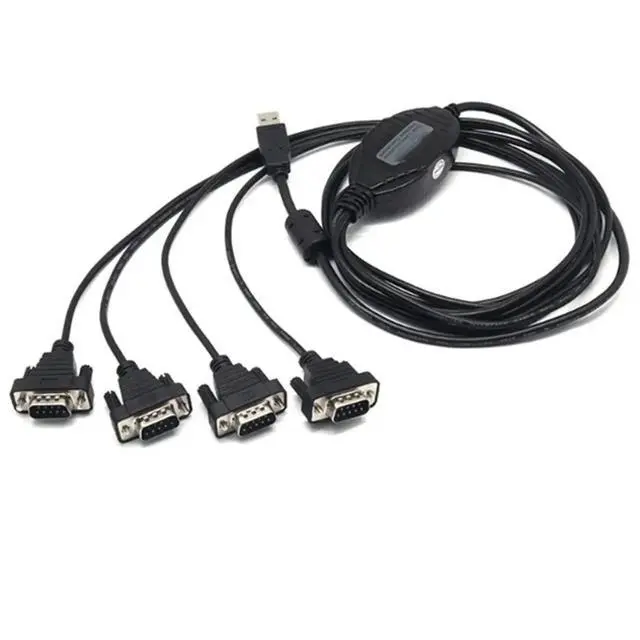 Alt view image 3 of 3 - USB to 4-Port -232 Converter (for Chip) USB V2.0 to DB9 RS232 Serial Cable Adapter