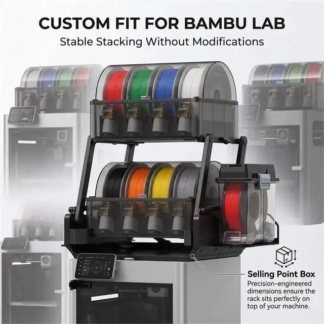 Alt view image 2 of 3 - V2.1 Lift Rack for X1/P1 P2/X2 H2D/H2S/H2C / Pro/ HT 3D Printer Upgraded Parts for