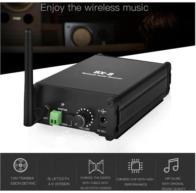 Alt view image 2 of 3 - Bluetooth Audio Receiver 4.0 HIFI Audio Bluetooth Converter CSR8653 Support A2DP AVRCP HFP ACC