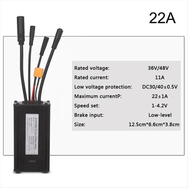 Alt view image 3 of 3 - For Brushless Motor Controller 36V/48V 250-350W 500W 22A Electric Vehicle Waterproof Ebike Controller