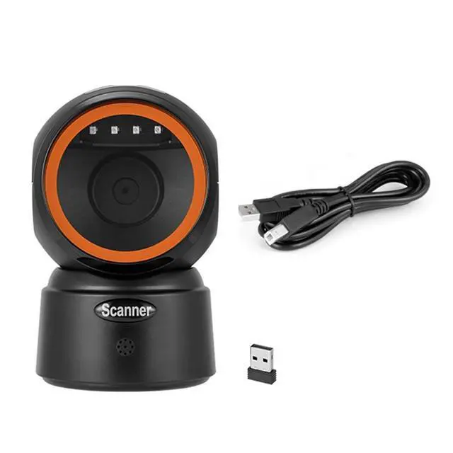 Alt view image 2 of 3 - 2D QR Bluetooth Hands-Free Omnidirectional USB Reader 1D QR Screen Scanning
