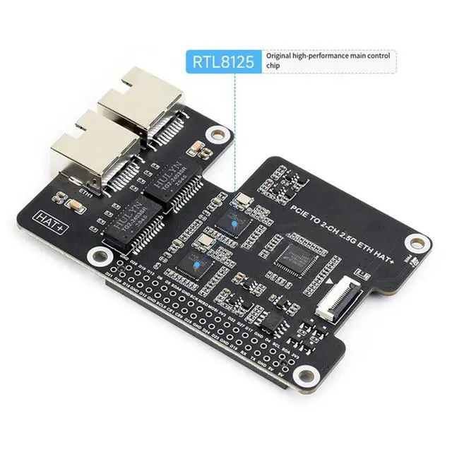 Alt view image 2 of 3 - For 5 PCIe to Dual 2.5G Ethernet Adapter Board RTL8125 Chip Driver-Free