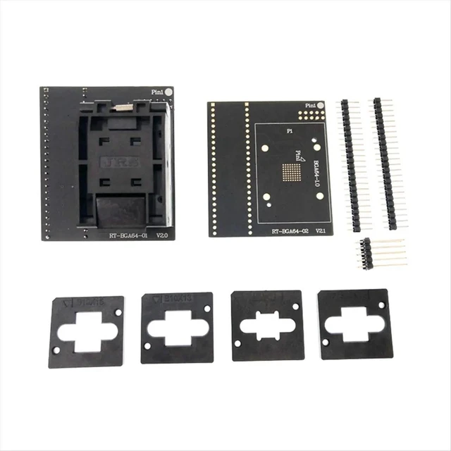 Alt view image 2 of 3 - 1 Set BGA64 Adapter Burning Seat for RT809H Programmer RT-BGA64-01 V2.0 Socket 4pcs Limiter Frame 2 Bottom Plate