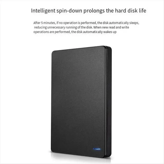 Alt view image 3 of 3 - External Mobile Hard Disk High USB 3.0 1TB Storage Hard Disk for Laptop Desktop PC Silver