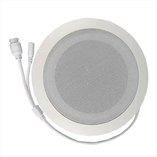 Alt view image 2 of 3 - 10W Network IP Public Address System Audio ABS Ceiling Speaker POE or DC12V