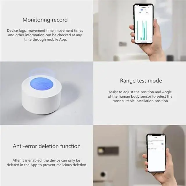 Alt view image 2 of 3 - Zigbee 3.0 High Precision Human Body Sensor Motion Detection IPX5 Waterproof Connectivity Movement