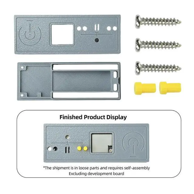 Alt view image 4 of 6 - Protective Grey Case Compatible With ESP32-S3 44Pin BT Development Board Enclosure Kit With Antenna Hole Type C Opening