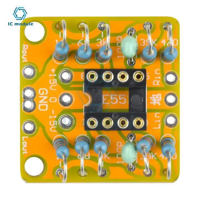 Alt view image 4 of 6 - Dual OP Amp Board Preamp DC Amplification PCB for NE5532/OPA2134/OPA2604/AD826