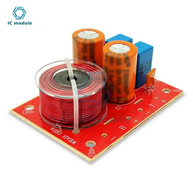 Alt view image 4 of 6 - 2 Ways 80W Hi-Fi Audio Speaker Crossover Treble Bass Independent Crossover Home Speakers Frequency Divider