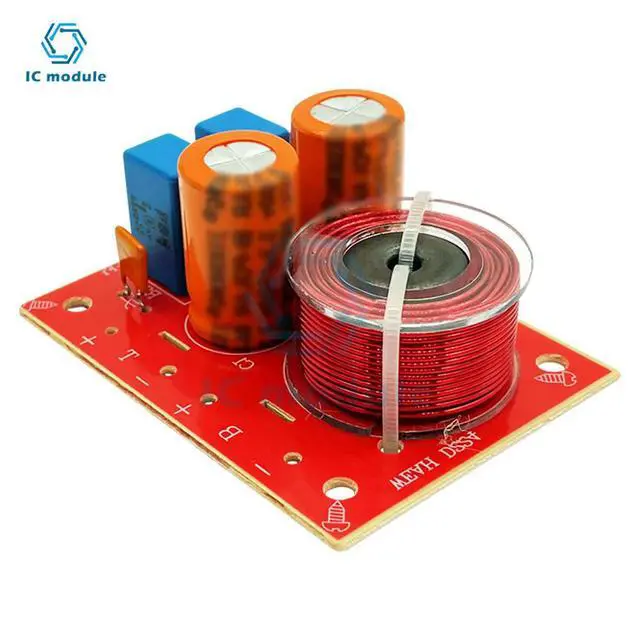 Alt view image 5 of 6 - 2 Ways 80W Hi-Fi Audio Speaker Crossover Treble Bass Independent Crossover Home Speakers Frequency Divider
