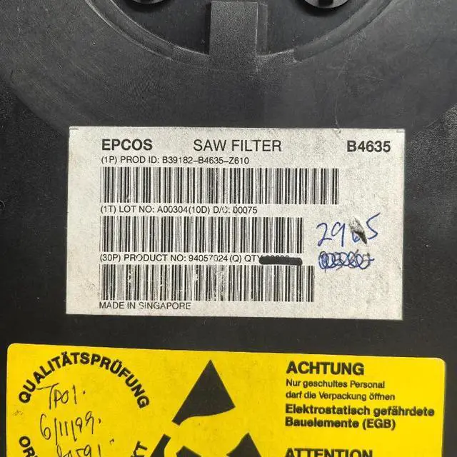 Alt view image 2 of 4 - B39182-B4635-Z610 B4635 SAW FILTER 1842.5MHZ 1842MHZ FILTRE CMS SAW RF RX DCS1800