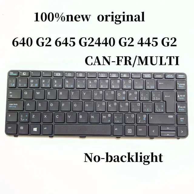 Main image of 100%CAN-FR For440 G2 445 G2 640 G2 645 G2 laptop keyboard No-backlight 822340-DB2 840791-DB2