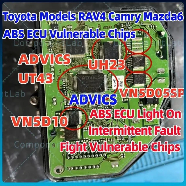 Alt view image 3 of 3 - UT43 ADVICS For Toyota model RAV4 Prado ABS Computer Vulnerable power chip