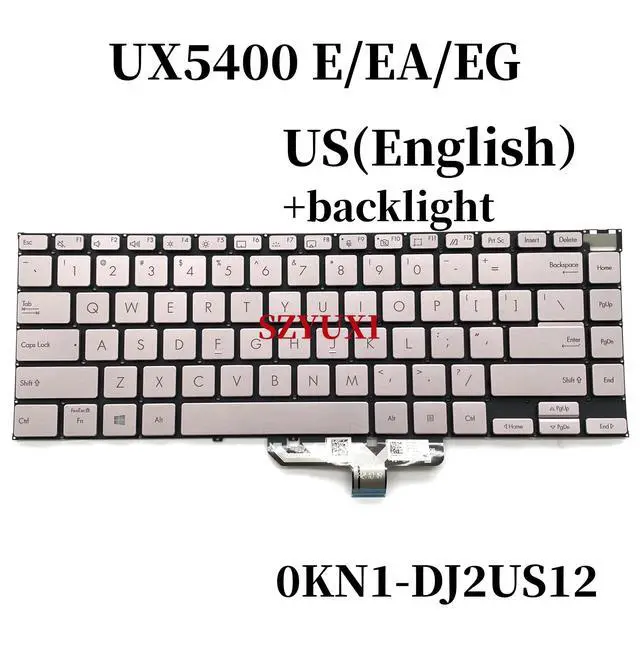 Main image of 100%US Keyboard for ZenBook 14X UX5400 UX5400E UX5400EA UX5400EG backlight keyboard 0NK1-DJ2US12 ASM20N3