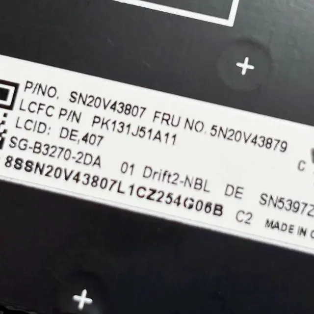 Alt view image 3 of 3 - 100%GR German For T14 P14s Gen 1 Gen 2 laptop keyboard No-backlight FRU 5N20V43879