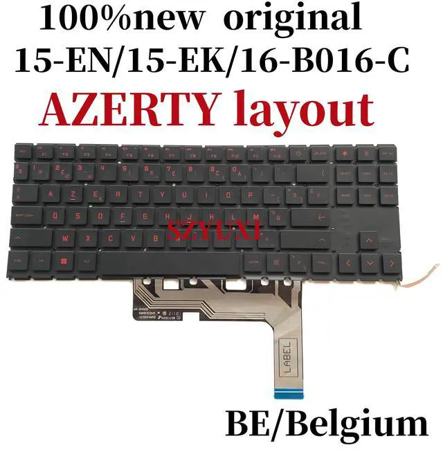 Main image of 100%BE AZERTY layout For15-EN 15-EK 16-B 16-C laptop keyboard TPN-Q236 Q265 Q267 Q238 with backlight