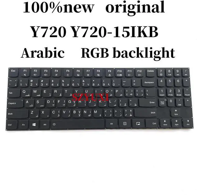 Main image of 100%English Arabic RGB Backlit Keyboard For Legion Y520 Y520-15IKB Y720 Y720-15IKB R720 R720-15IKB Y530 Y730
