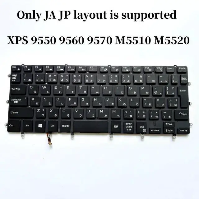 Main image of 100%JP JA For XPS 9550 9560 9570 M5510 M5520 7568 7558 laptop keyboard backlight GHRGW 0GHRGW