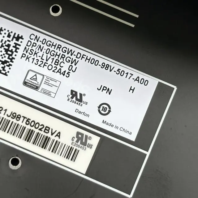 Alt view image 3 of 3 - 100%JP JA For XPS 9550 9560 9570 M5510 M5520 7568 7558 laptop keyboard backlight GHRGW 0GHRGW