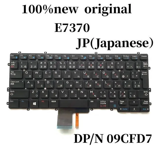 Alt view image 3 of 4 - 100%JP Japanese For latitude E7370 7370 keyboard with backlight NSK-LZABC 9CFD7 09CFD7