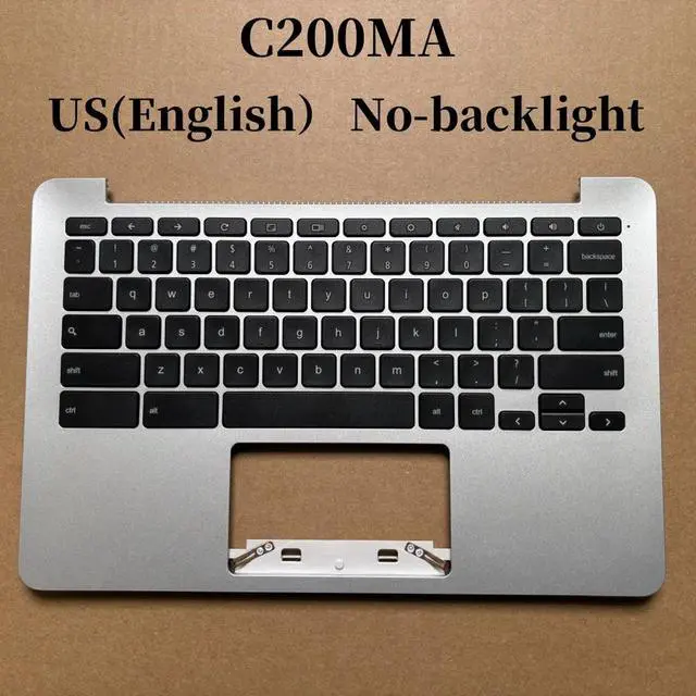 Alt view image 2 of 4 - 100%US English For C200 C200MA Laptop keyboard Palmrest Assembly Upper case cover No-backlight 90NB05M1
