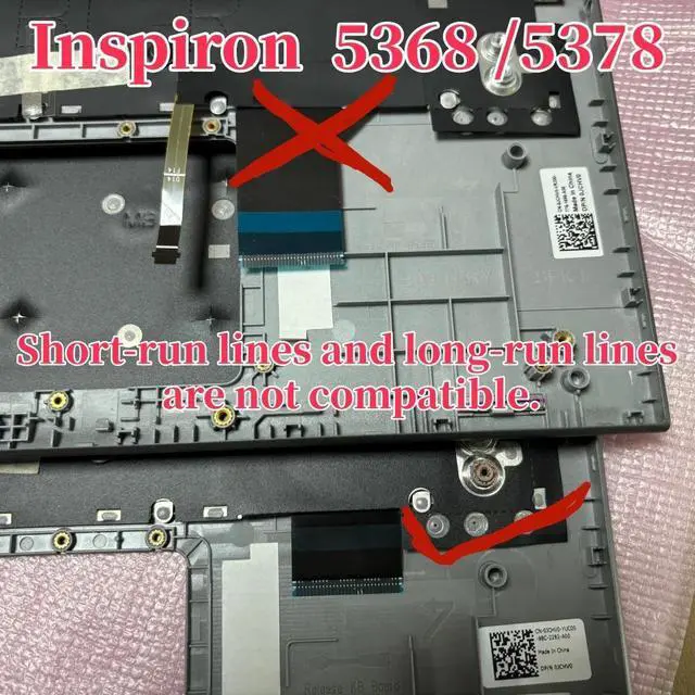 Main image of 100%US English For Inspiron 5368 5378 laptop keyboard Palmrest Assembly No-backlight JCHV0 0JCHV0
