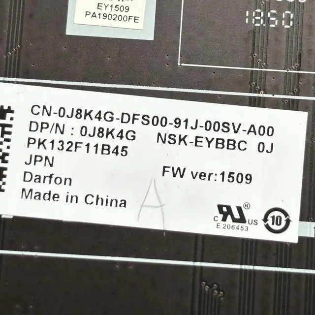 Alt view image 3 of 3 - 100%JP JA For Area 51m A51M 51M R1 keyboard RGB Backlit NSK-EYBBC J8K4G 0J8K4G
