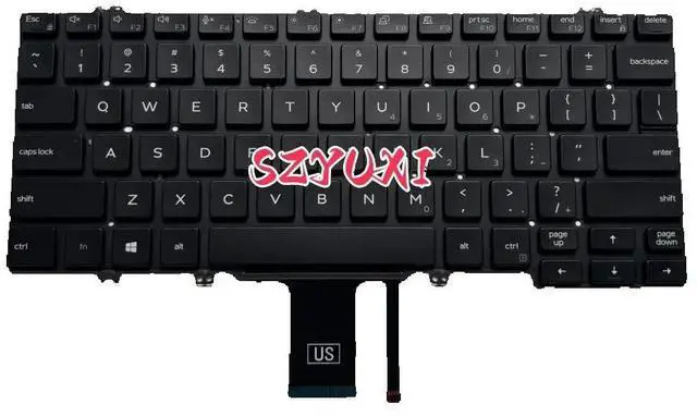 Alt view image 3 of 3 - 100%English US For Latitude 7300 5300 5310 2in1 keyboard with backlight 1V8KY 2RDRV