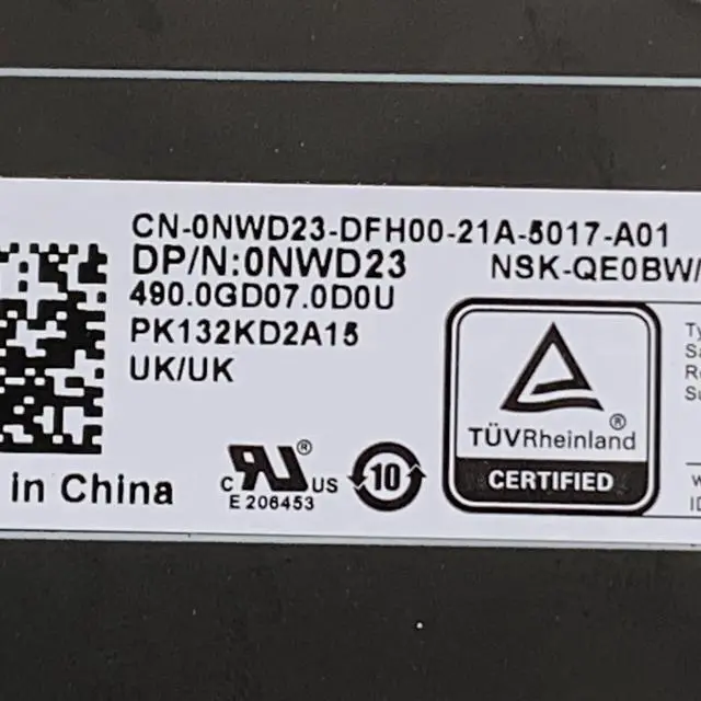 Alt view image 3 of 3 - 100%UK English big ENTER For Inspiron 13 5390 5391 7391 14 5490 5491 7491 5498 7490 5493 Laptop keyboard Backlit NWD23