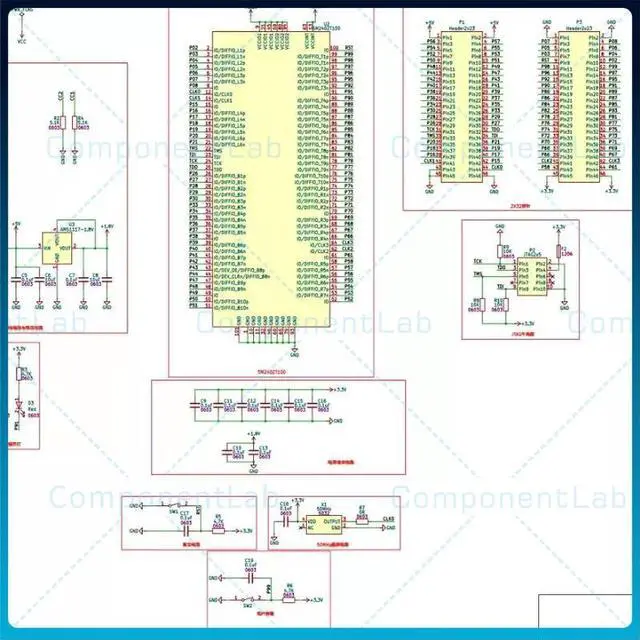 Alt view image 2 of 3 - 5M240ZT100C5N Core Board MAX V CPLD Module Altera 192 Macrocells 79 I/O Learning Experiment Board