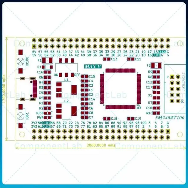 Alt view image 3 of 3 - 5M240ZT100C5N Core Board MAX V CPLD Module Altera 192 Macrocells 79 I/O Learning Experiment Board